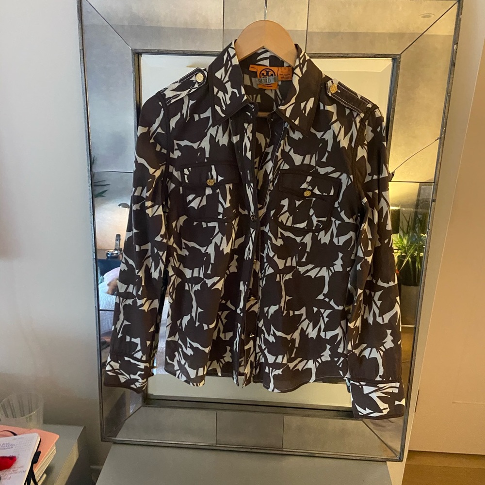Tory Burch Brown Patterned Blouse